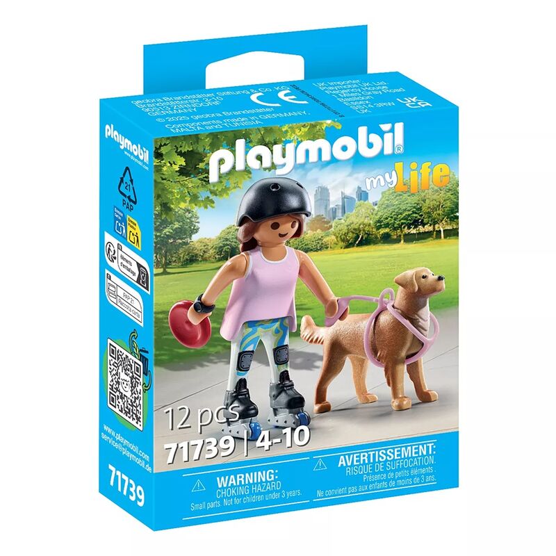 Playmobil - patinadora con golden retriever