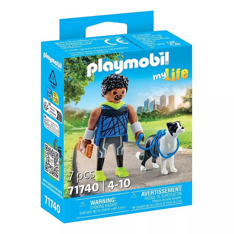 Playmobil - corredor con border collie