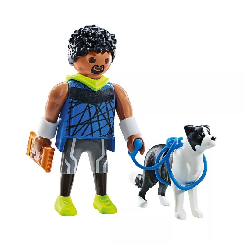 Playmobil - corredor con border collie