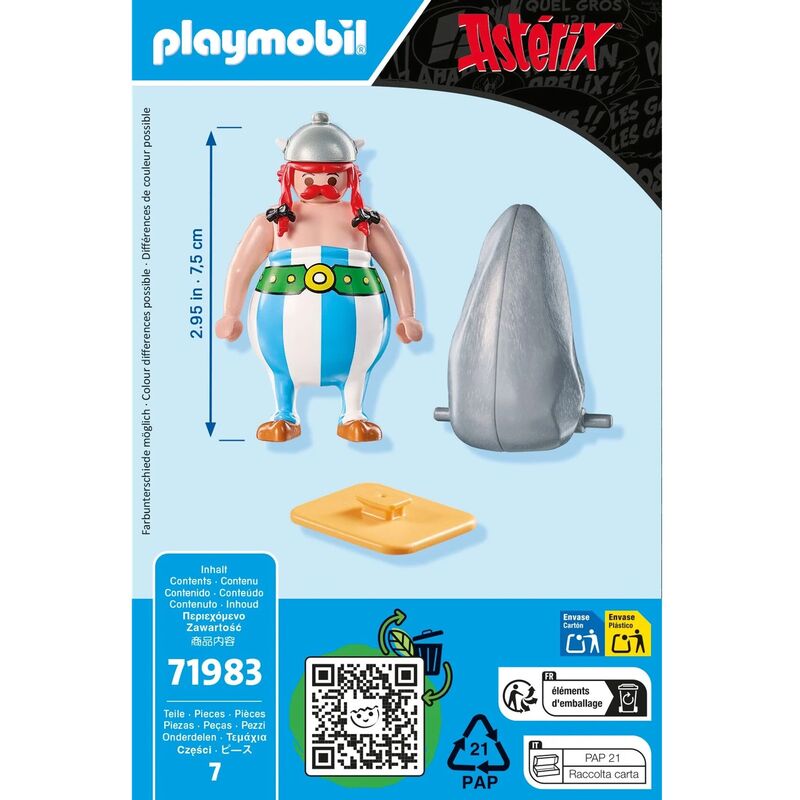 Playmobil - obélix con menhir