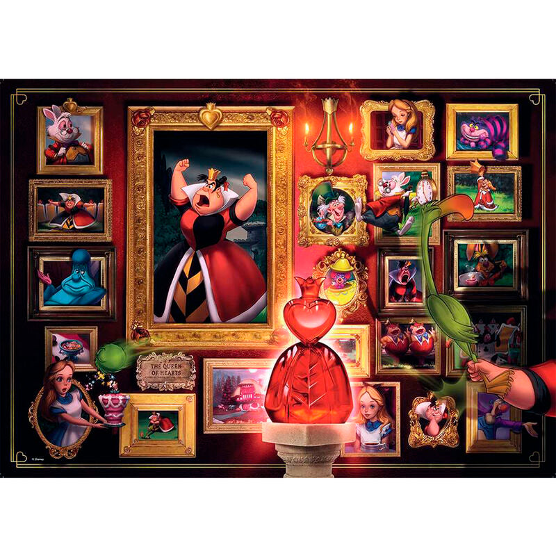 Ravensburger puzle - villanos de disney: reina de corazones 1000 piezas