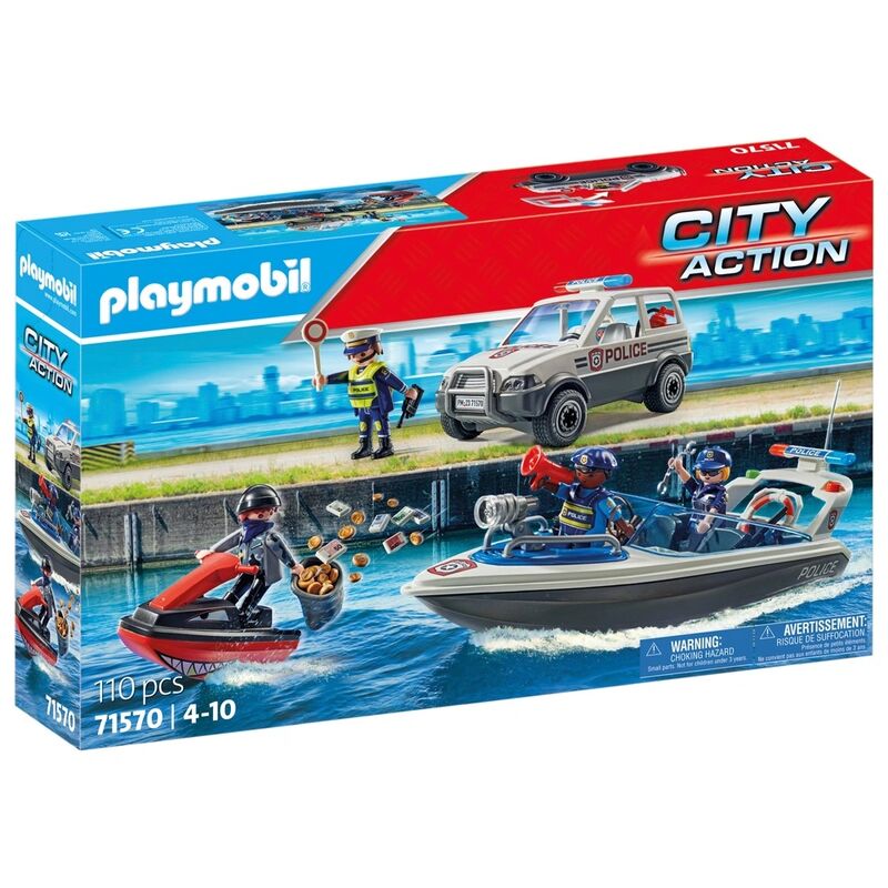 Playmobil - persecución policial en el agua