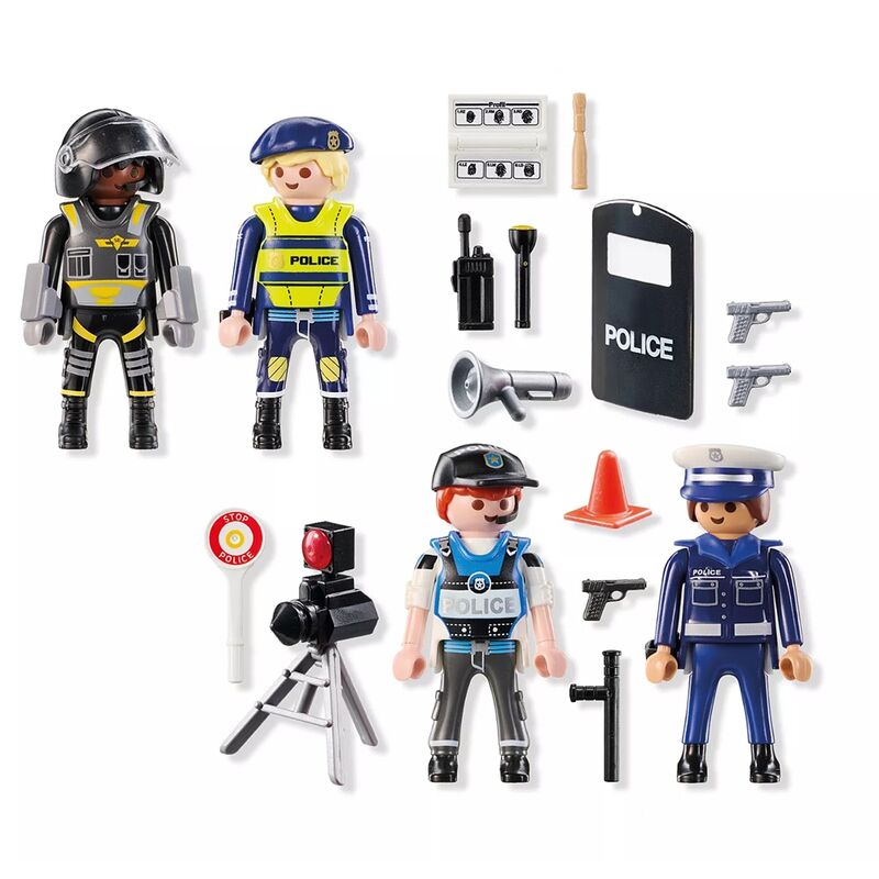 Playmobil - set de figuras de policía