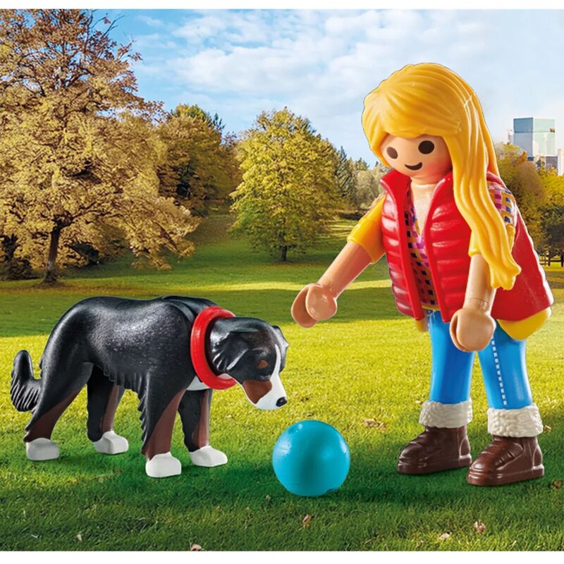 Playmobil - mujer con perro de montaa