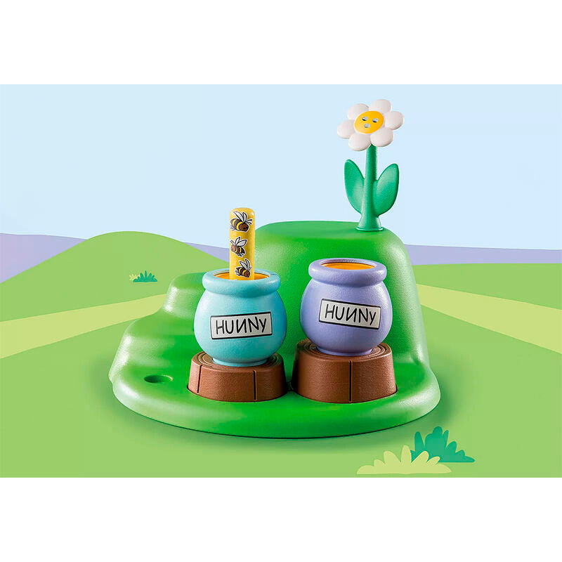 Playmobil 1.2.3 & disney - el jardín de las abejas de winnie the pooh y tigger