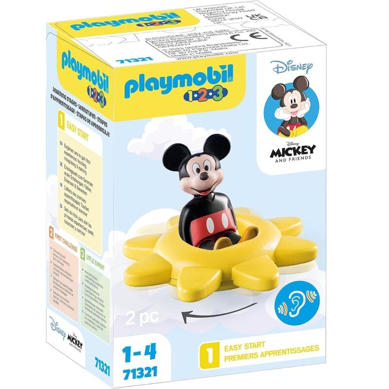 Playmobil 1.2.3 & disney - mickey en sol giratorio