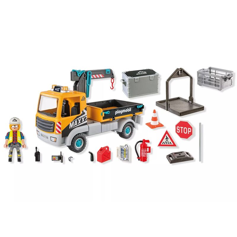 Playmobil - camión de construcción con grúa