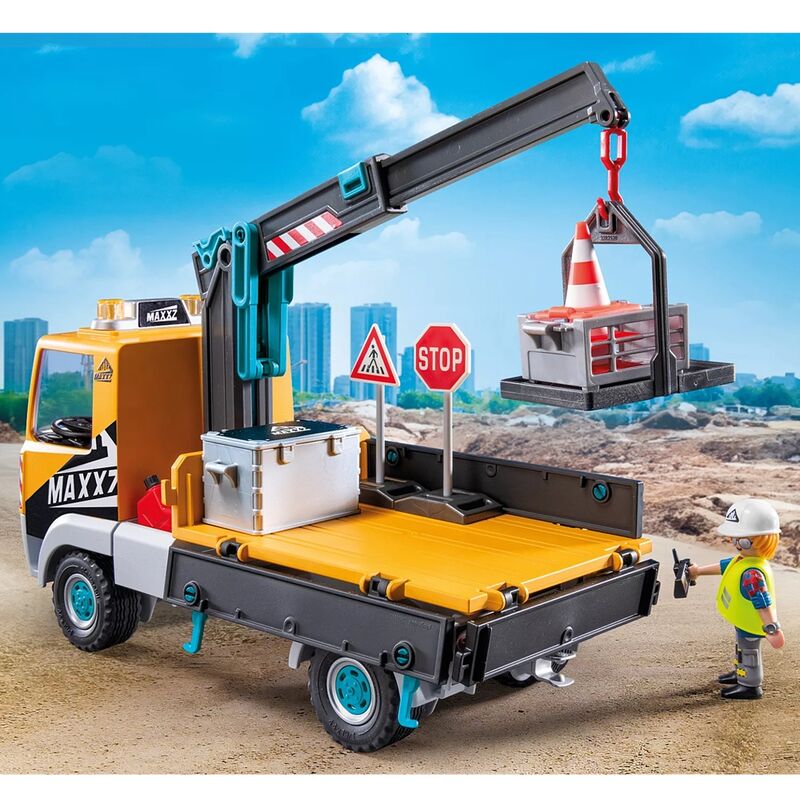 Playmobil - camión de construcción con grúa