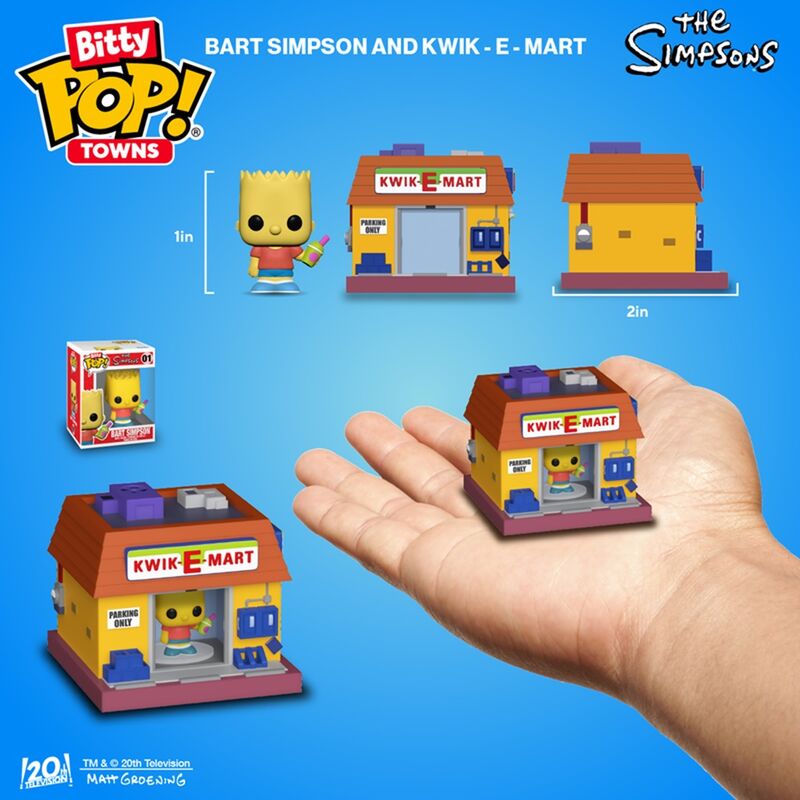 Funko bitty pop! town los simpson - bart simpson con badulaque