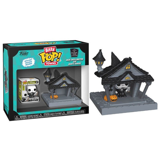 Funko bitty pop! towns: pesadilla antes de navidad - jack skellington con casa de jack Hover Image