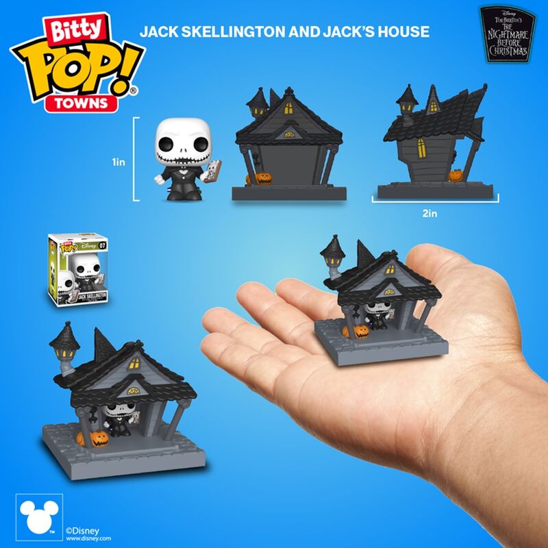 Funko bitty pop! towns: pesadilla antes de navidad - jack skellington con casa de jack