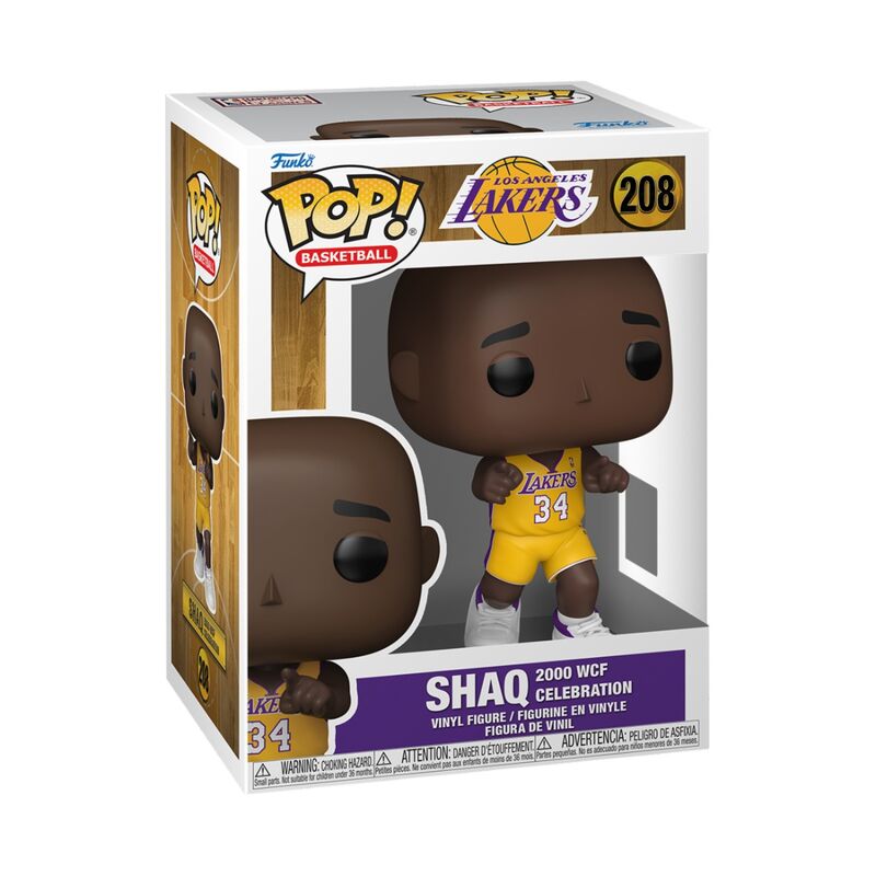 Funko pop! nba: los angeles lakers - shaq (celebración 2000 wcf)