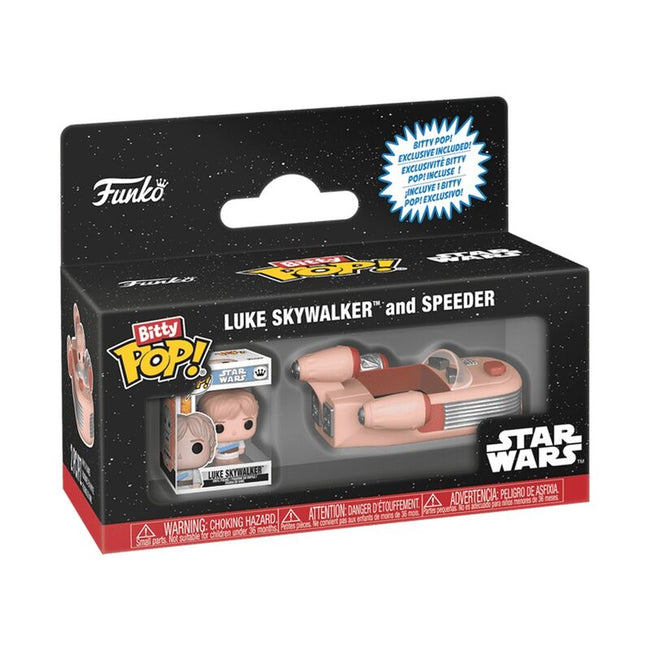Funko bitty pop! rides: star wars - luke skywalker con speeder Hover Image