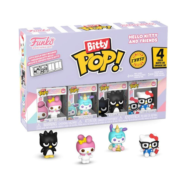 Funko bitty pop! sanrio: hello kitty - my melody, pochacco (pijama), badtz-maru, hello kitty con gafas Hover Image