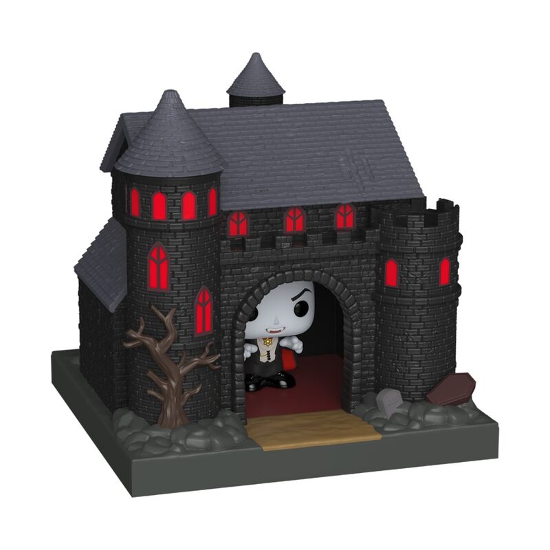 Funko bitty pop! town: universal monsters - drácula con castillo