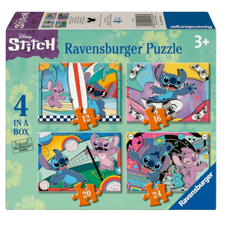 Ravensburger puzles progresivos - disney stitch 12/16/20/24 piezas