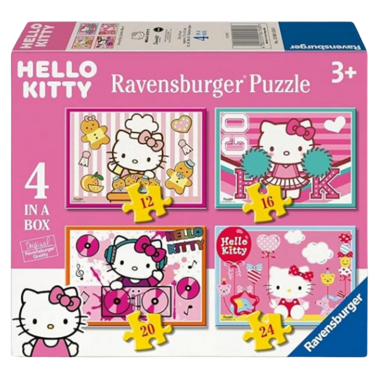 Ravensburger puzles progresivos - hello kitty 12/16/20/24 piezas
