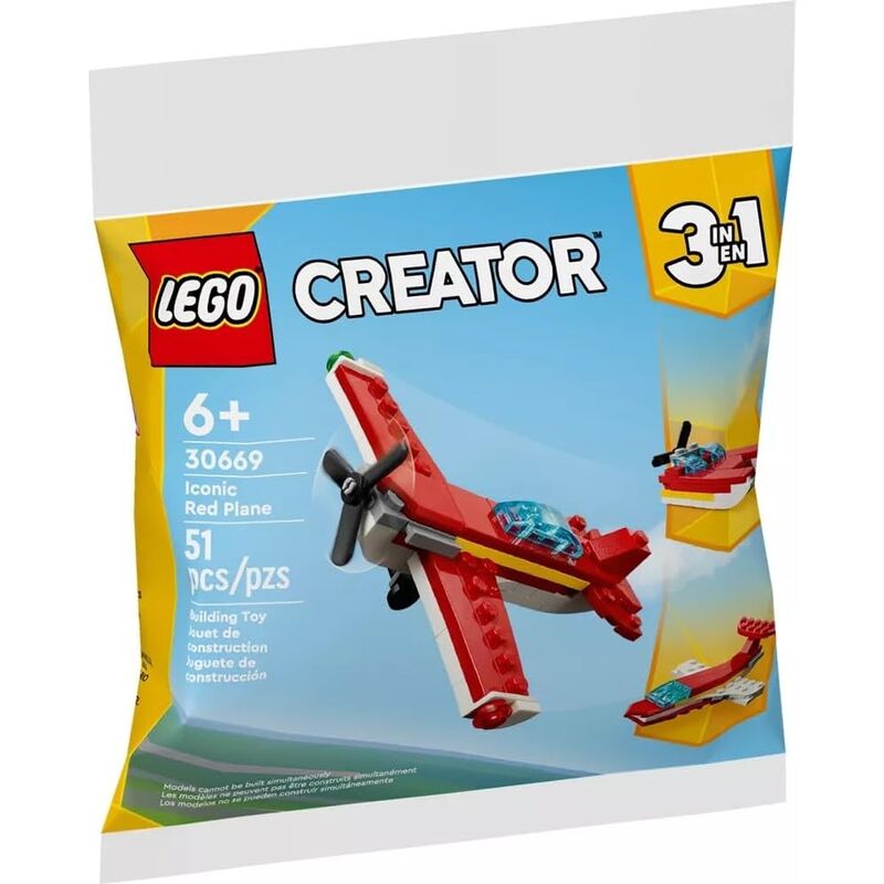 Lego creator: 3 en 1 - avión rojo clásico