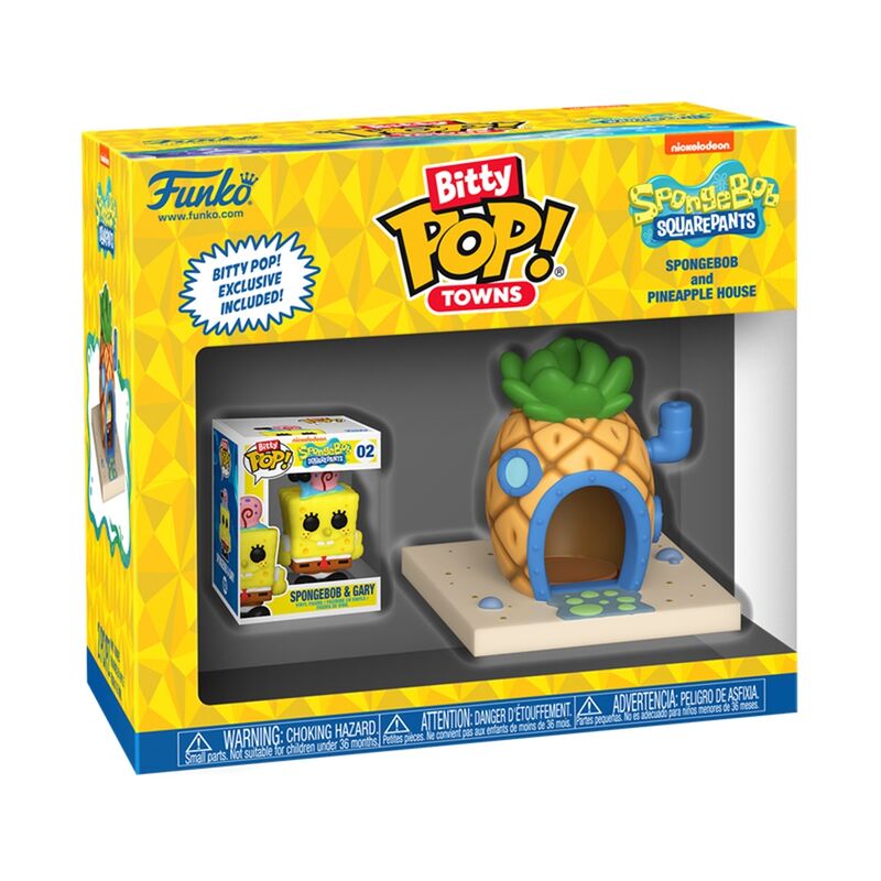 Funko bitty pop! towns: bob esponja - bob esponja con casa pia