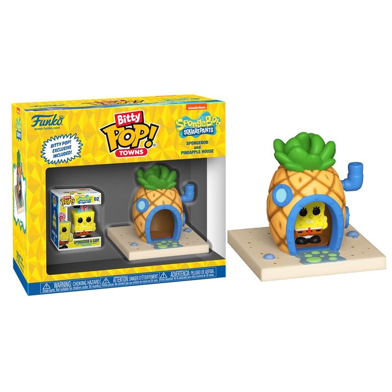 Funko bitty pop! towns: bob esponja - bob esponja con casa pia