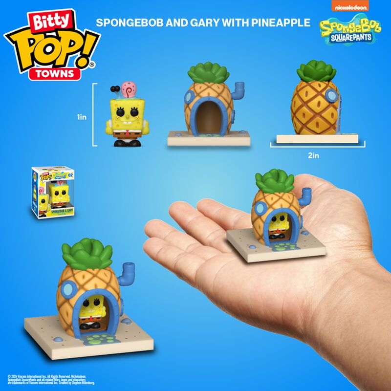 Funko bitty pop! towns: bob esponja - bob esponja con casa pia