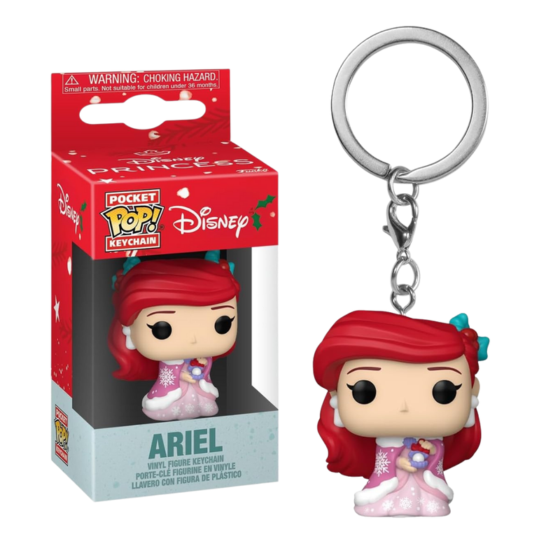Funko pop! keychain: princesas disney - la sirenita ariel (holiday)