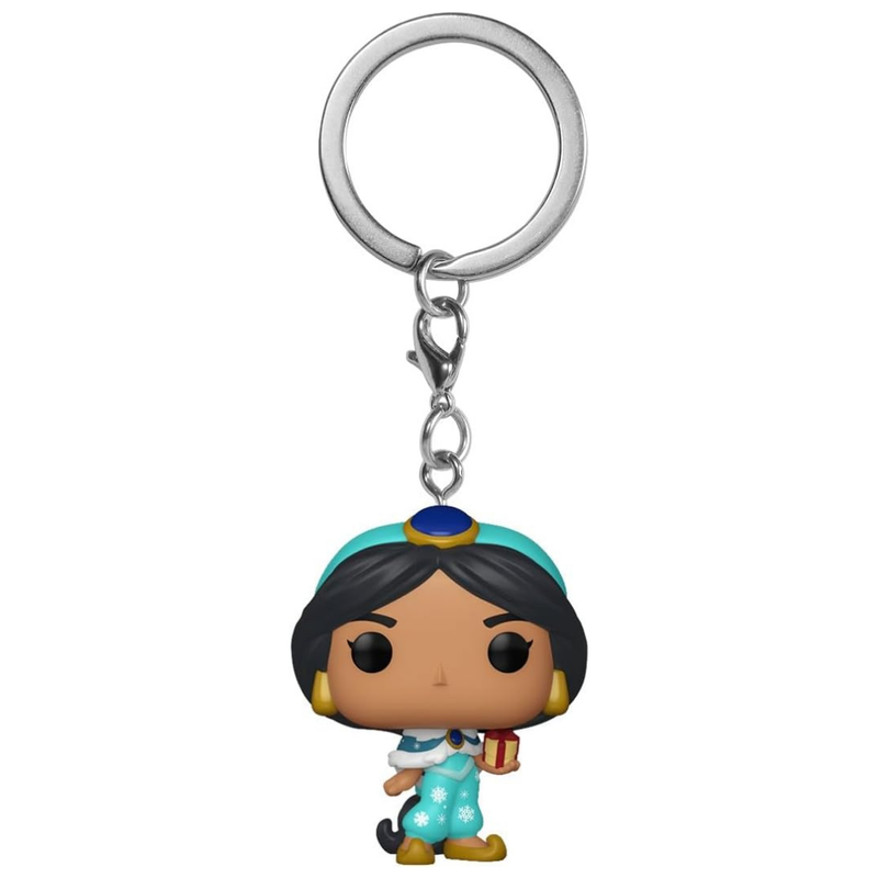 Funko pop! keychain: princesas disney - jasmine (holiday)