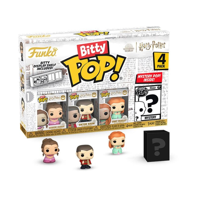 Funko bitty pop! harry potter - hermione granger, viktor krum, ginny weasley y ? Hover Image