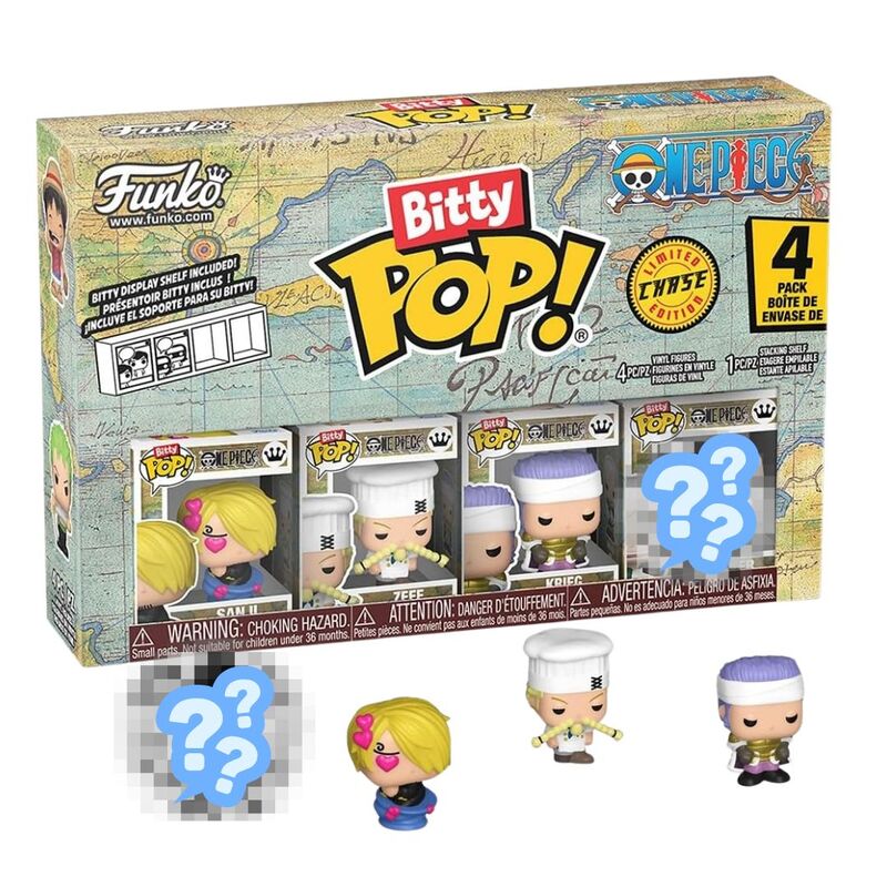 Funko bitty pop! one piece - sanji (pack 4)