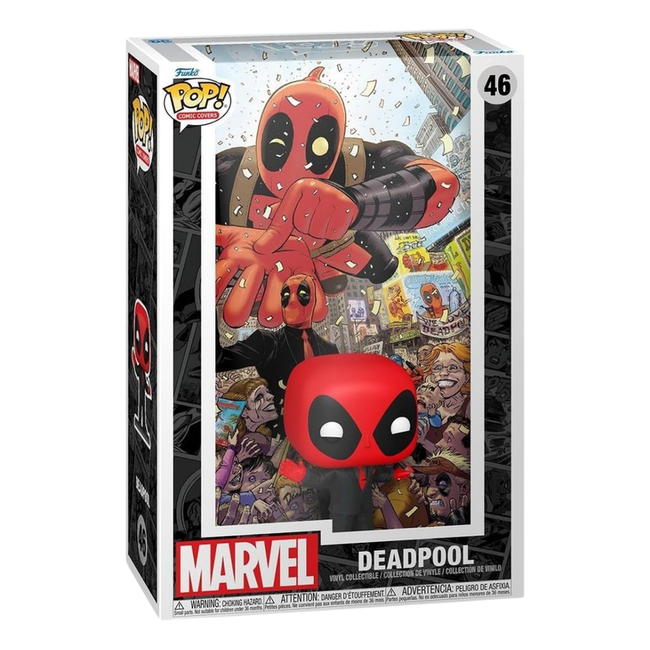 Funko pop! comic cover marvel: deadpool con traje negro Main Image