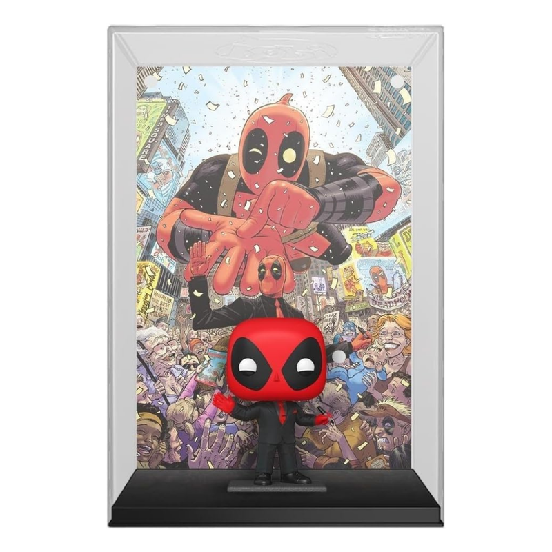 Funko pop! comic covers marvel - deadpool con traje negro