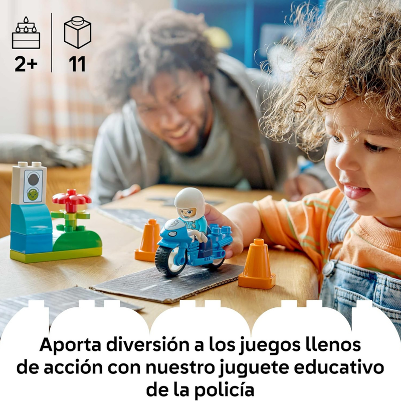 Lego duplo - moto de policía azul