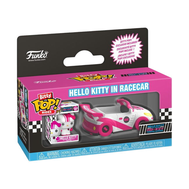 Funko bitty pop! rides: sanrio - hello kitty en coche de carreras Main Image