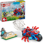Lego marvel - spidey en su moto vs rino