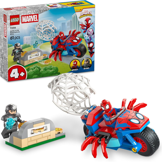 Lego marvel - spidey en su moto vs rino Main Image