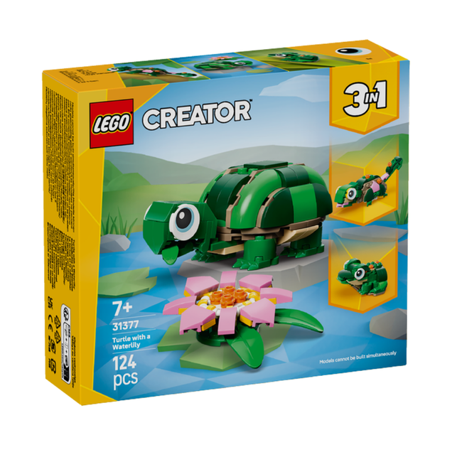 Lego creator 3en1 - tortuga con flor de nenúfar Hover Image