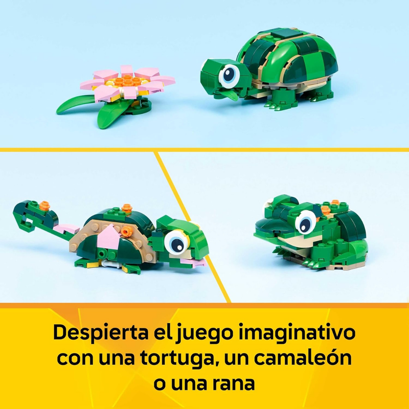 Lego creator 3en1 - tortuga con flor de nenúfar