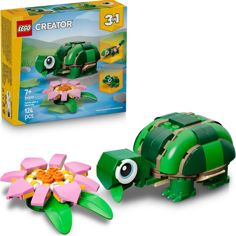 Lego creator 3en1 - tortuga con flor de nenúfar