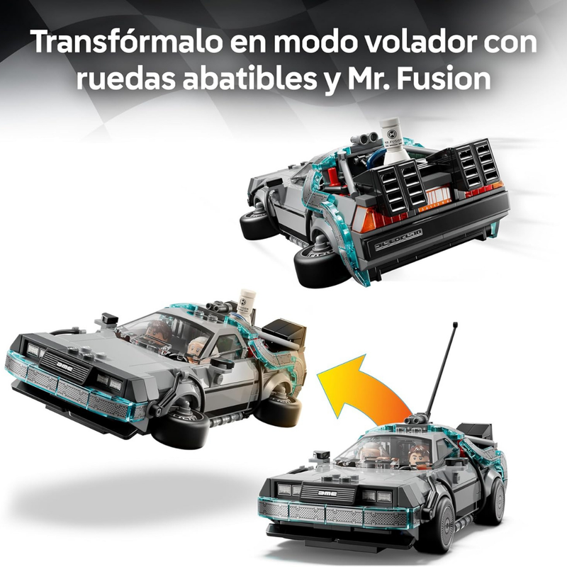 Lego speed champions: regreso al futuro - máquina del tiempo