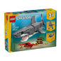Lego creator 3en1 - feroz tiburón con cofre del tesoro