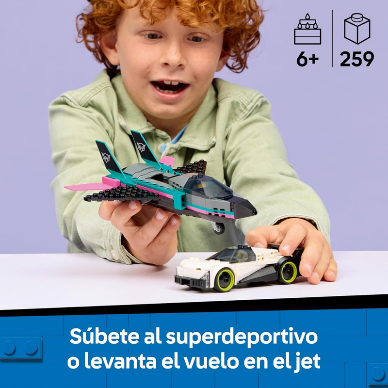 Lego city - jet vs coche