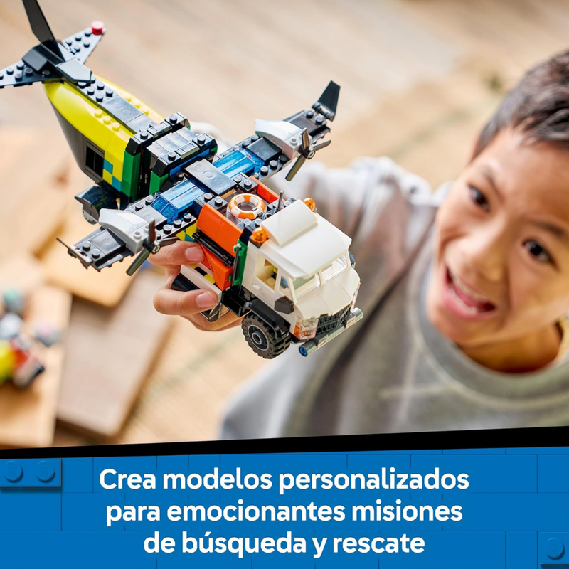 Lego city - remix: avión, camión técnico y aerodeslizador