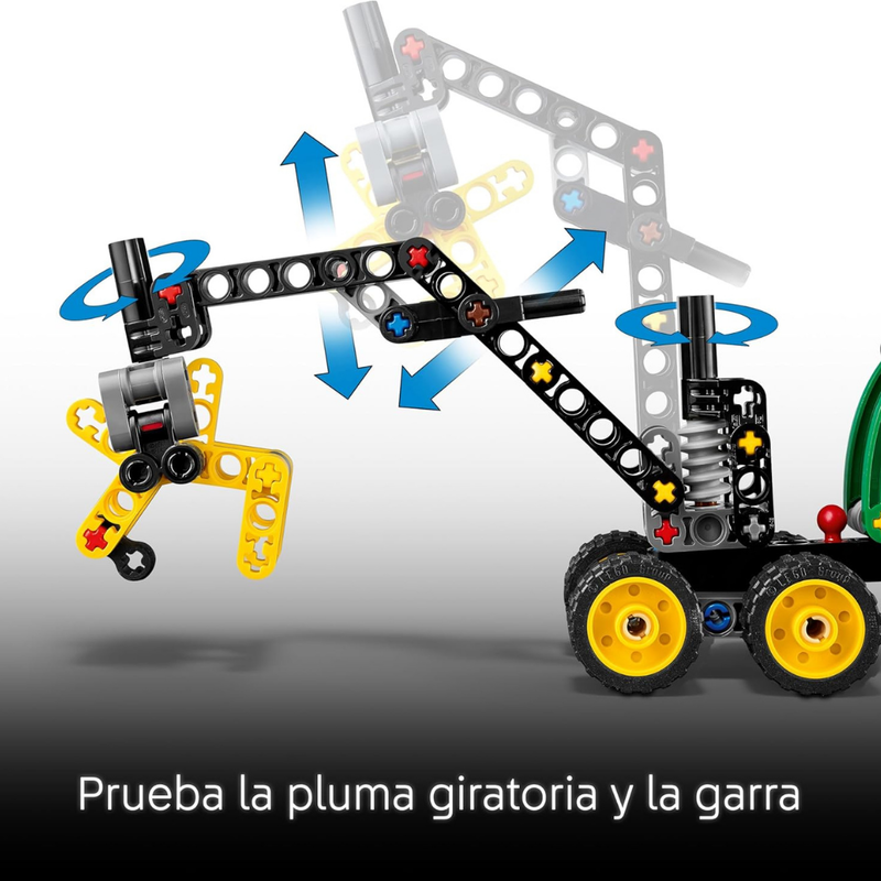Lego technic - cosechadora con ruedas john deere 1470h