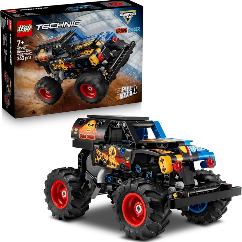 Lego technic: monster jam - grave digger fuego y hielo