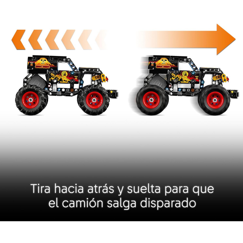 Lego technic: monster jam - grave digger fuego y hielo