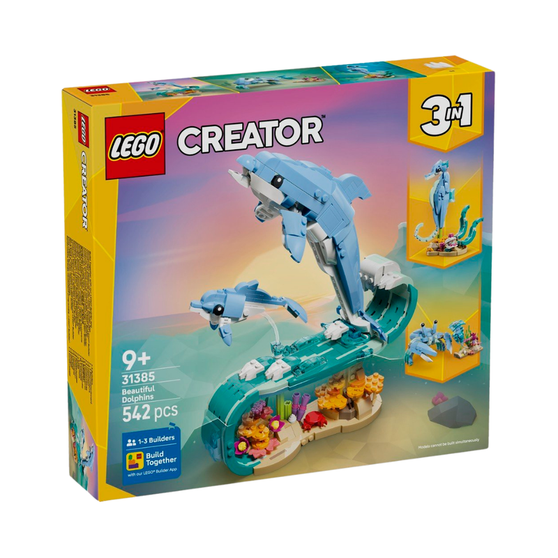 Lego creator 3en1 - animales marinos: hermosos delfines