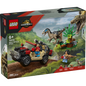 Lego jurassic world  huida en todoterreno y raptor al acecho