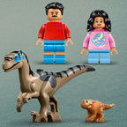 Lego jurassic world  huida en todoterreno y raptor al acecho