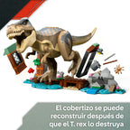 Lego jurassic world  huida por el río y t. rex a la caza