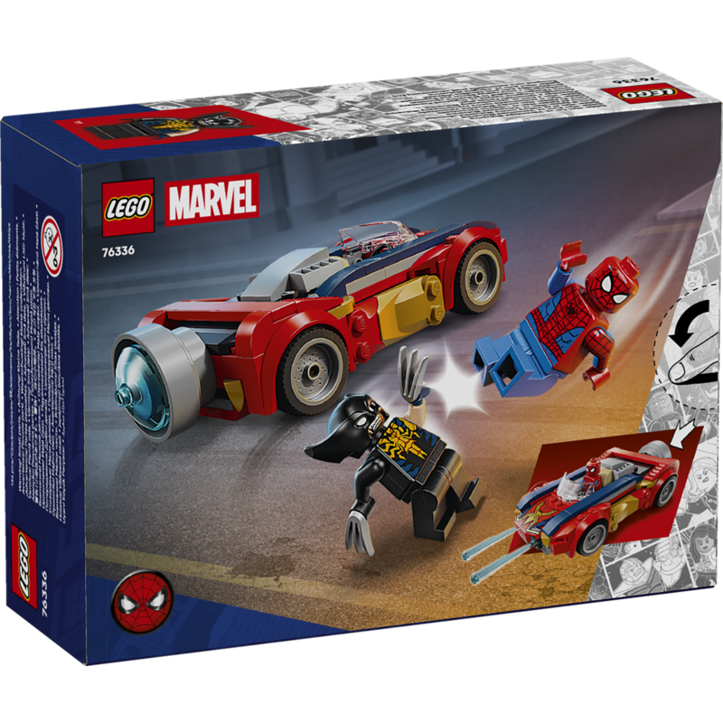 Lego marvel - coche de spider-man vs lobezno venomizado